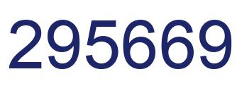 Number 295669 blue image