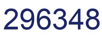 Number 296348 blue image