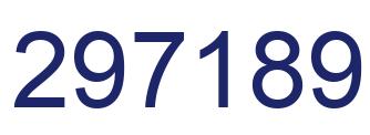 Number 297189 blue image