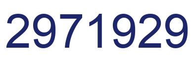 Number 2971929 blue image