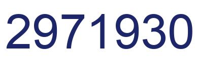 Number 2971930 blue image