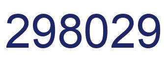 Number 298029 blue image