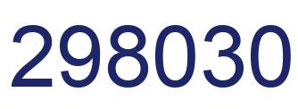 Number 298030 blue image