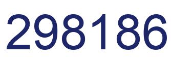 Number 298186 blue image