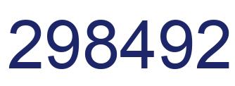 Number 298492 blue image