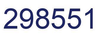 Number 298551 blue image