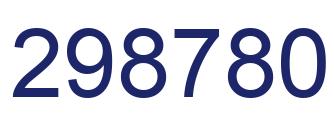 Number 298780 blue image