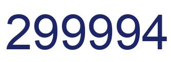 Number 299994 blue image