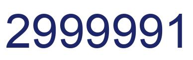 Number 2999991 blue image