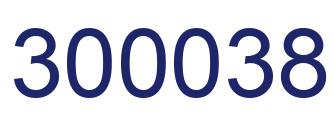 Number 300038 blue image