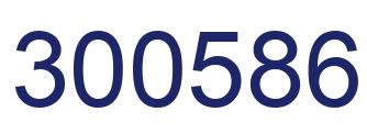 Number 300586 blue image