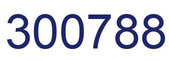 Number 300788 blue image