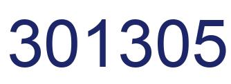 Number 301305 blue image