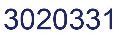 Number 3020331 blue image