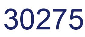 Number 30275 blue image