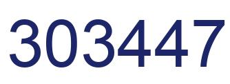 Number 303447 blue image
