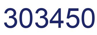Number 303450 blue image