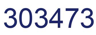 Number 303473 blue image