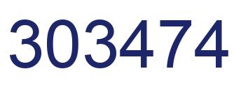Number 303474 blue image