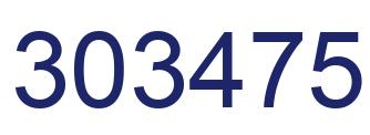 Number 303475 blue image