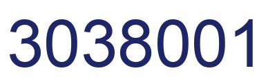 Number 3038001 blue image