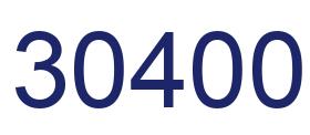 Number 30400 blue image