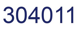 Number 304011 blue image