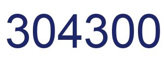 Number 304300 blue image