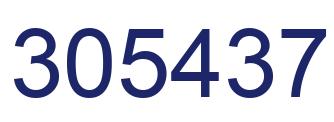 Number 305437 blue image