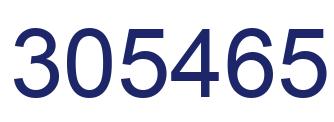 Number 305465 blue image