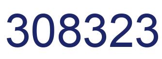 Number 308323 blue image