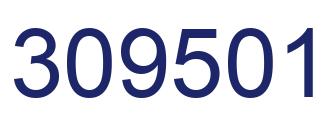 Number 309501 blue image