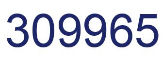Number 309965 blue image