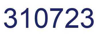 Number 310723 blue image