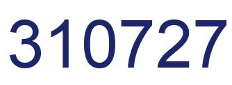 Number 310727 blue image