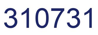 Number 310731 blue image