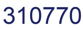 Number 310770 blue image