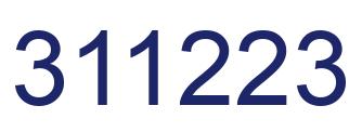 Number 311223 blue image