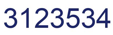 Number 3123534 blue image