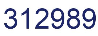 Number 312989 blue image