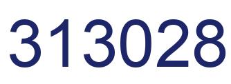 Number 313028 blue image
