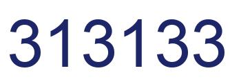 Number 313133 blue image