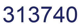 Number 313740 blue image