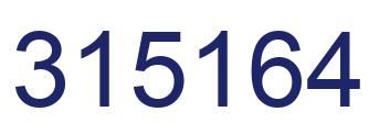 Number 315164 blue image