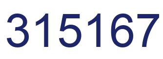 Number 315167 blue image