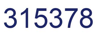 Number 315378 blue image
