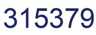 Number 315379 blue image