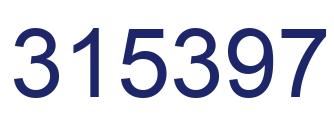 Number 315397 blue image