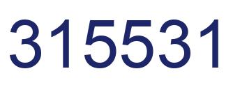 Number 315531 blue image