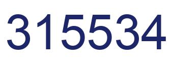 Number 315534 blue image
